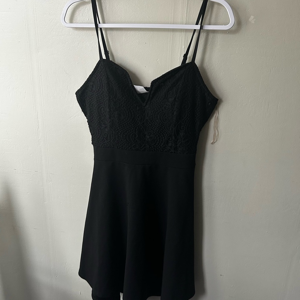 No Boundaries Black Mini Dress